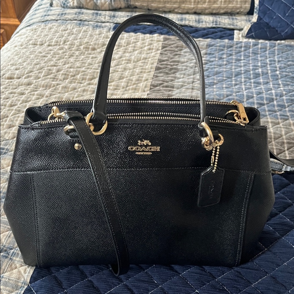Coach Black Leather Satchel